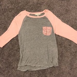 Grey & pink shirt